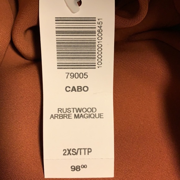 NWT Aritzia - Wilfred Cabo Blouse Top Shirt in Rustwood XXS - Picture 14 of 14